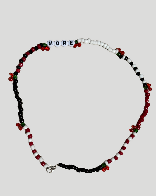 Summer Gems☀️  Red, Black and White Necklace